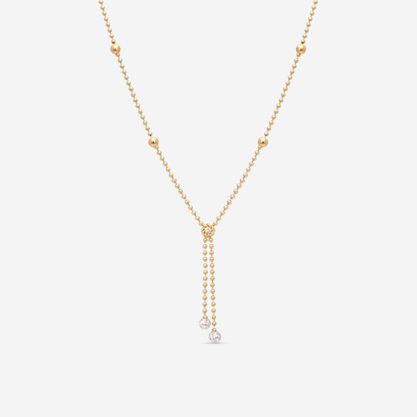 Roberto Coin 18K Yellow & White Gold Diamond Lariat Necklace 7773117AJCHX - THE SOLIST - Roberto Coin