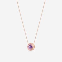 Roberto Coin Art Deco 18K Rose Gold Multistone Pendant Necklace 378130AXCHJX - THE SOLIST - Roberto Coin