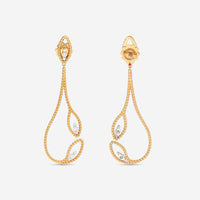 Roberto Coin Barocco 18K Yellow & White Gold Diamond Drop Earrings 7772706AJERX - THE SOLIST - Roberto Coin