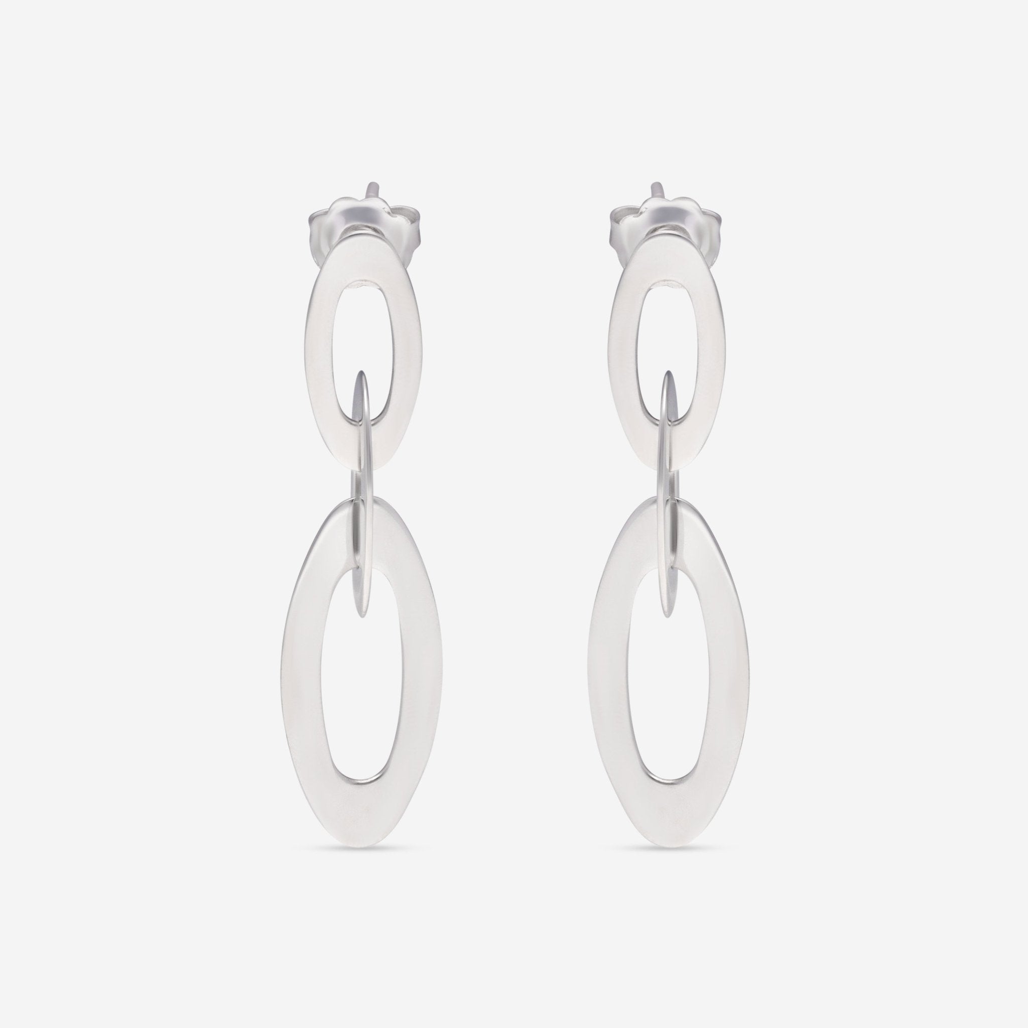 Roberto Coin Chic and Shine 18K White Gold Drop Earrings 295125AWER00 - THE SOLIST - Roberto Coin