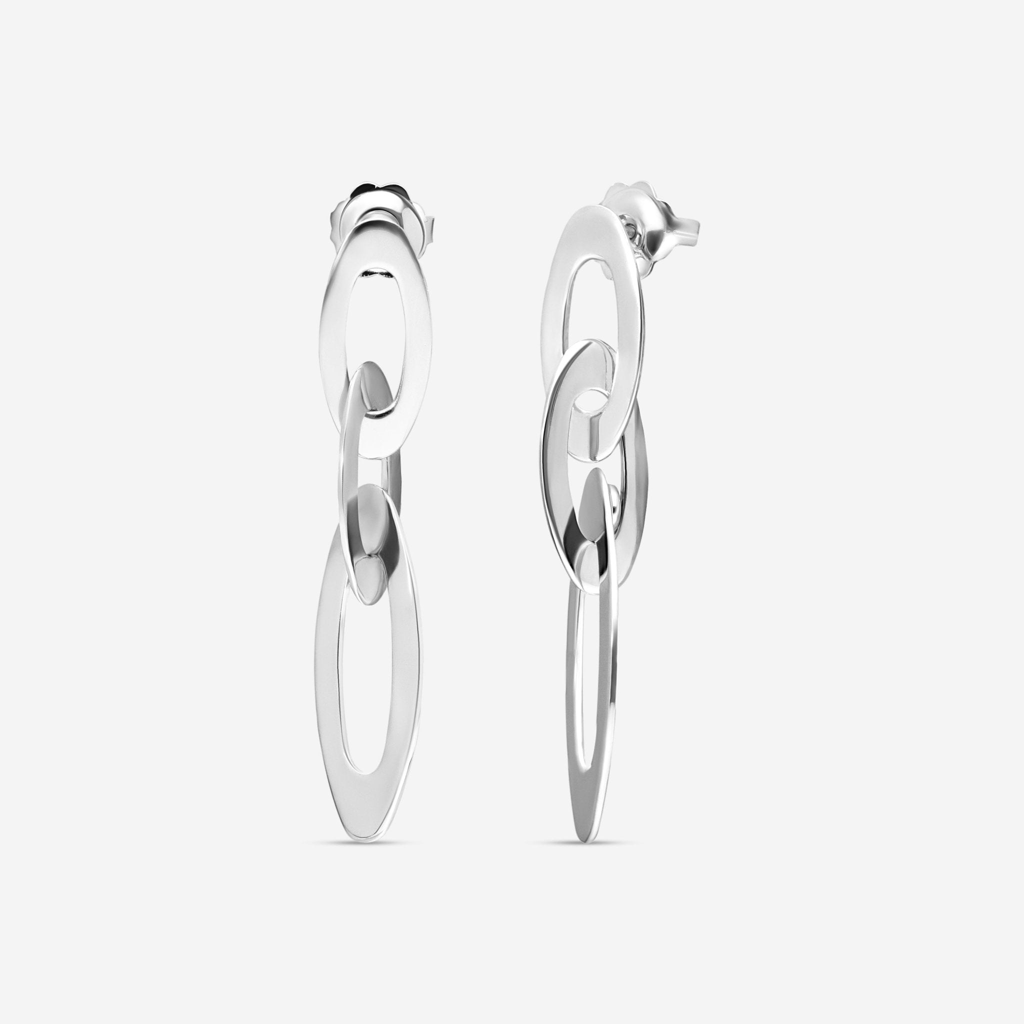 Roberto Coin Chic and Shine 18K White Gold Drop Earrings 295125AWER00 - THE SOLIST - Roberto Coin