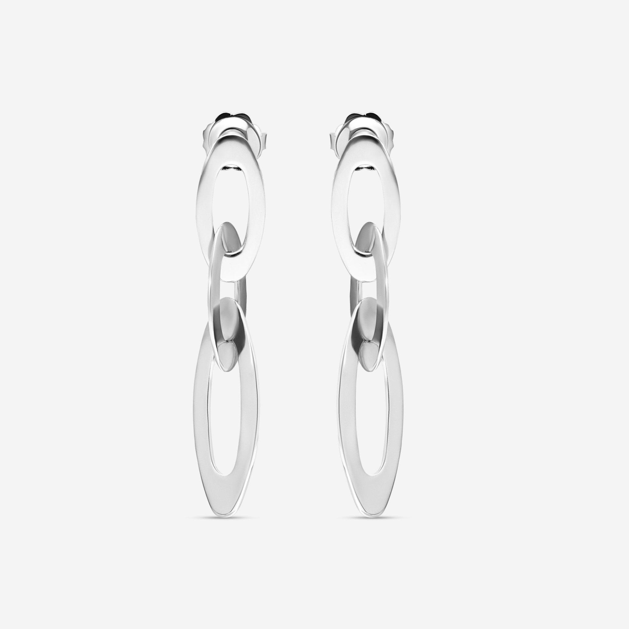 Roberto Coin Chic and Shine 18K White Gold Drop Earrings 295125AWER00 - THE SOLIST - Roberto Coin