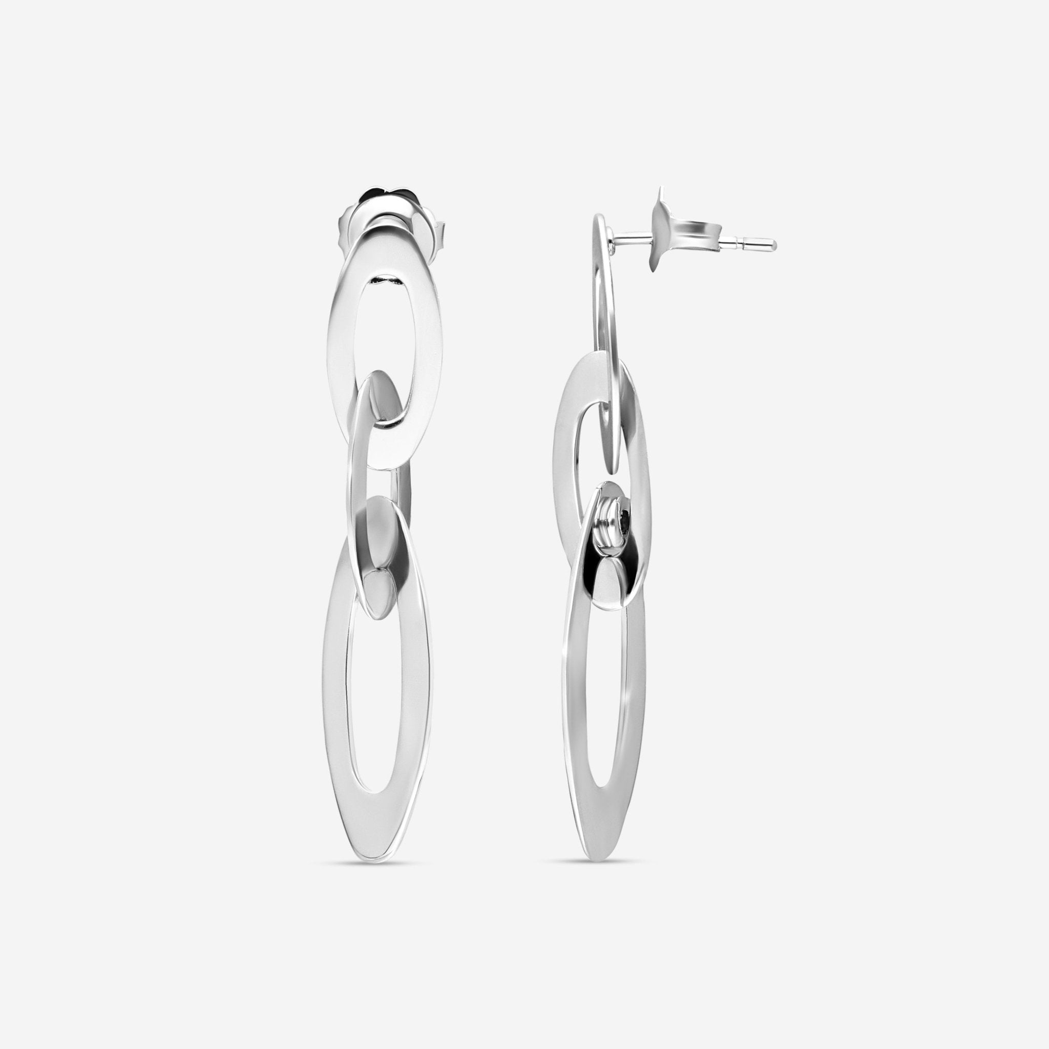 Roberto Coin Chic and Shine 18K White Gold Drop Earrings 295125AWER00 - THE SOLIST - Roberto Coin