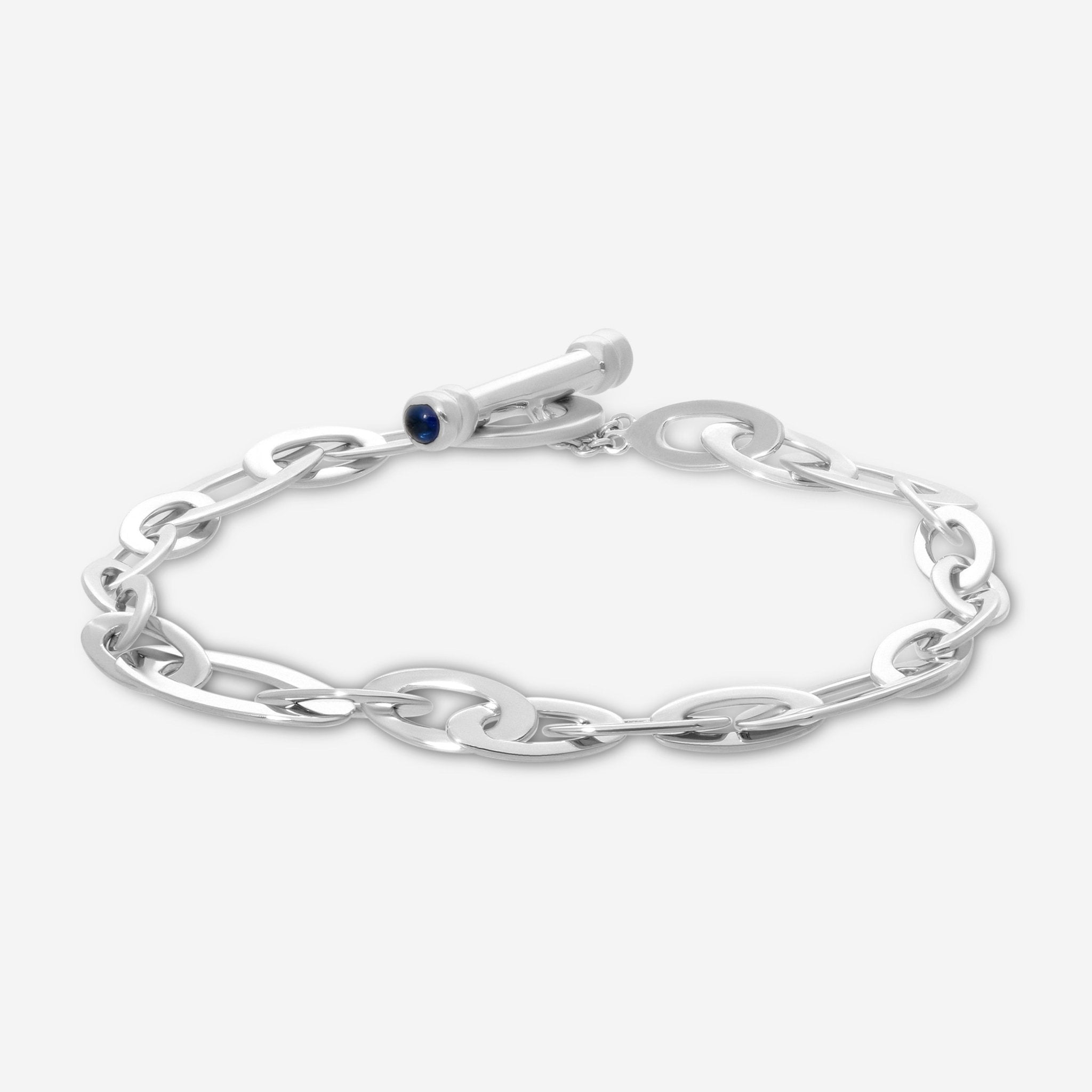 Roberto Coin Chic and Shine 18K White Gold Link Bracelet 295026AWLBS0 - THE SOLIST - Roberto Coin