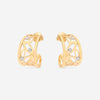 Roberto Coin Chic and Shine 18K Yellow & White Gold Diamond Hoop Earrings 295443AJERX0 - THE SOLIST - Roberto Coin