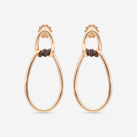 Roberto Coin Cialoma 18K Rose Gold Black Diamond Doorknocker Earrings 7773239ABERX - THE SOLIST - Roberto Coin