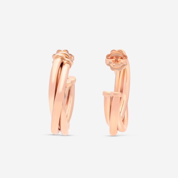 Roberto Coin Classic 18K Rose Gold Hoop Earrings 367439AXER00 - THE SOLIST - Roberto Coin