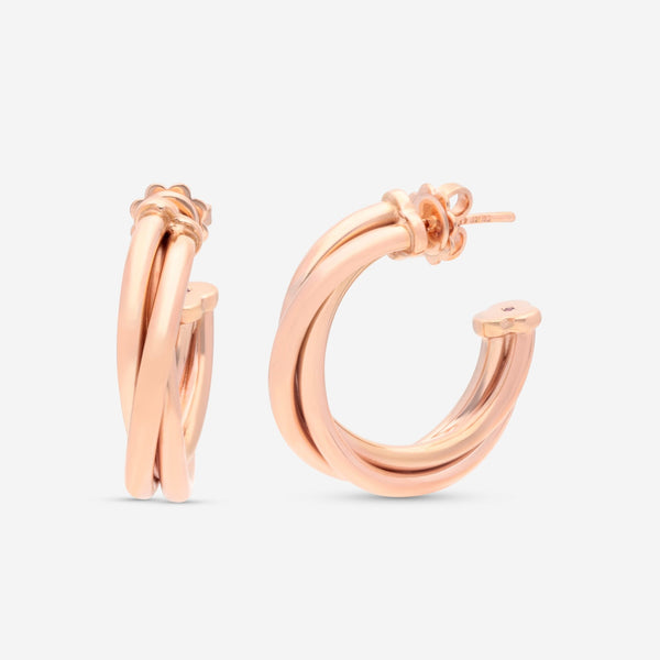 Roberto Coin Classic 18K Rose Gold Hoop Earrings 367439AXER00 - THE SOLIST - Roberto Coin