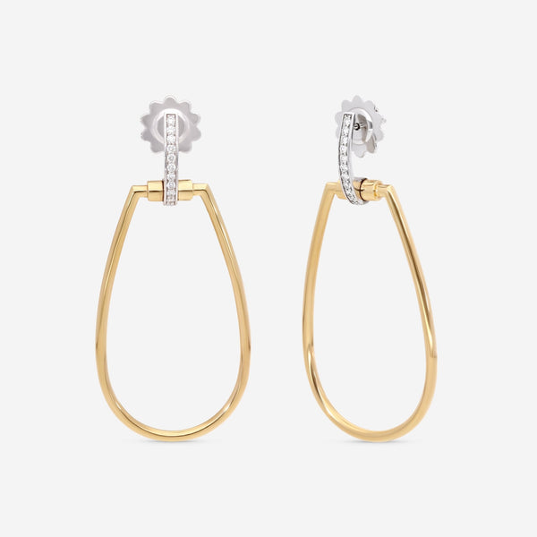 Roberto Coin Classic Parisienne 18K Yellow & White Gold Diamond Earrings 8882381AJERX - THE SOLIST - Roberto Coin