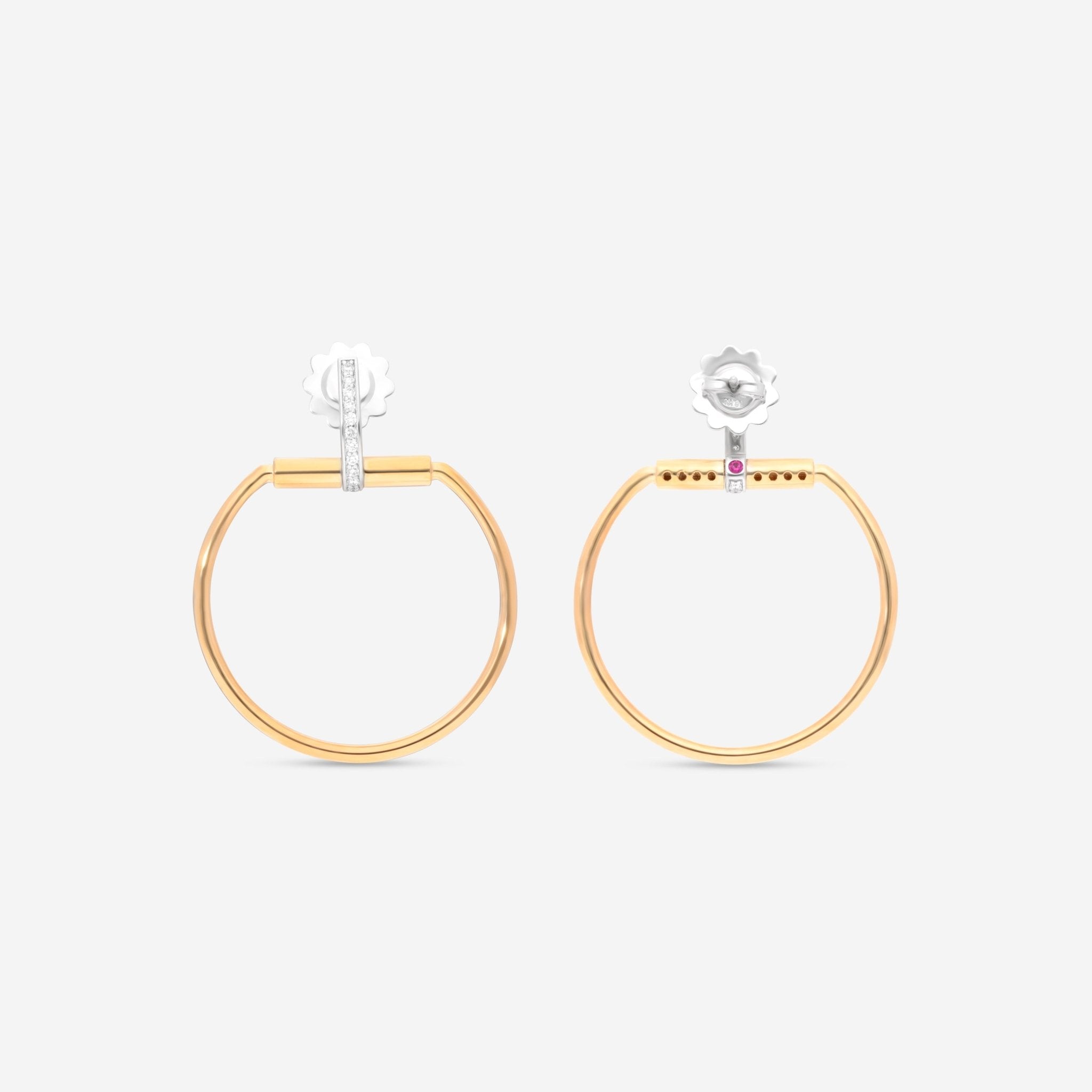 Roberto Coin Classica Parisienne 18K Yellow & White Gold Diamond Drop Earrings 8882385AJERX - THE SOLIST - Roberto Coin