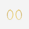 Roberto Coin Designer Gold 18K Yellow Gold 35mm Front - Face Oval Hoop Earrings 6740604AYER0 - THE SOLIST - Roberto Coin