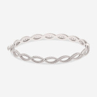 Roberto Coin New Barocco 18K White Gold and Diamond Bangle Bracelet 7771066AWBAX - THE SOLIST - Roberto Coin