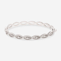 Roberto Coin New Barocco 18K White Gold and Diamond Bangle Bracelet 7771066AWBAX - THE SOLIST - Roberto Coin