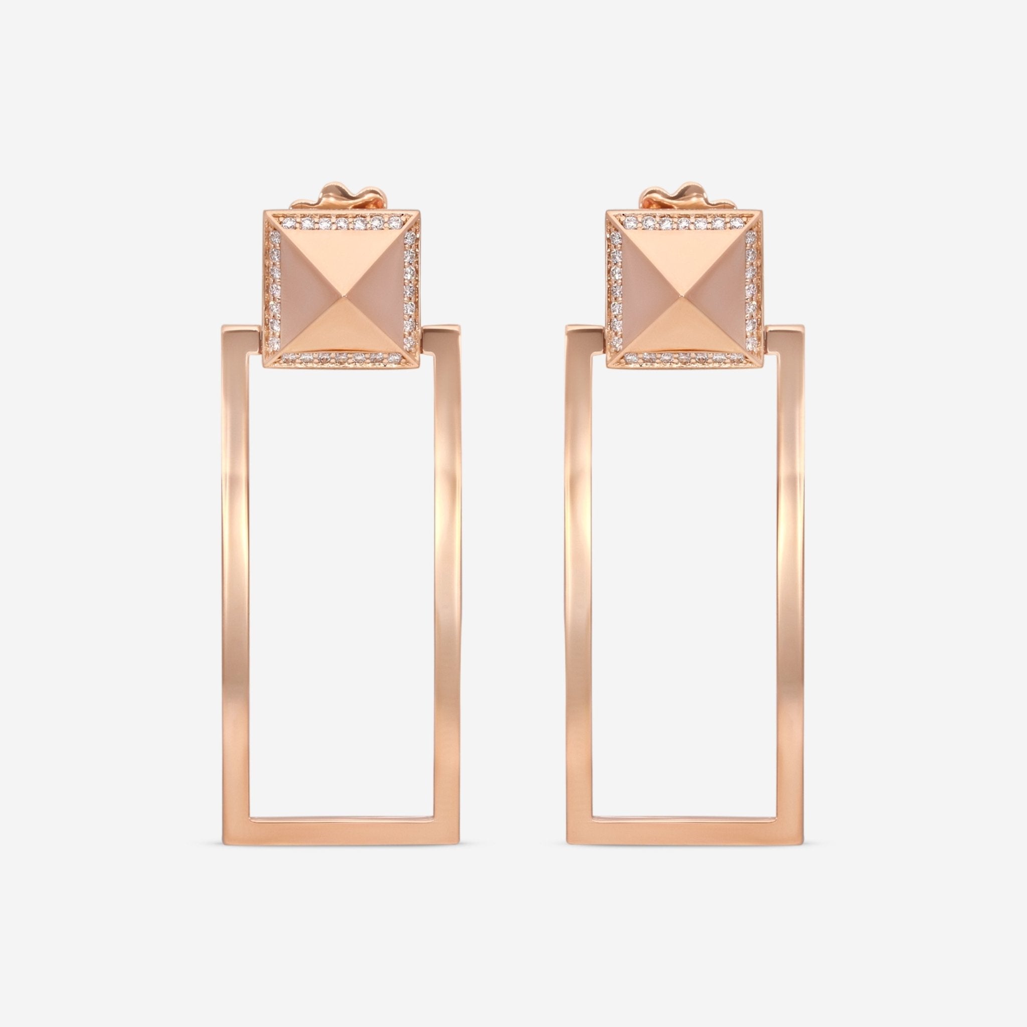 Roberto Coin Obelisco 18K Rose Gold Diamond Drop Earrings 8882497AXERX - THE SOLIST - Roberto Coin