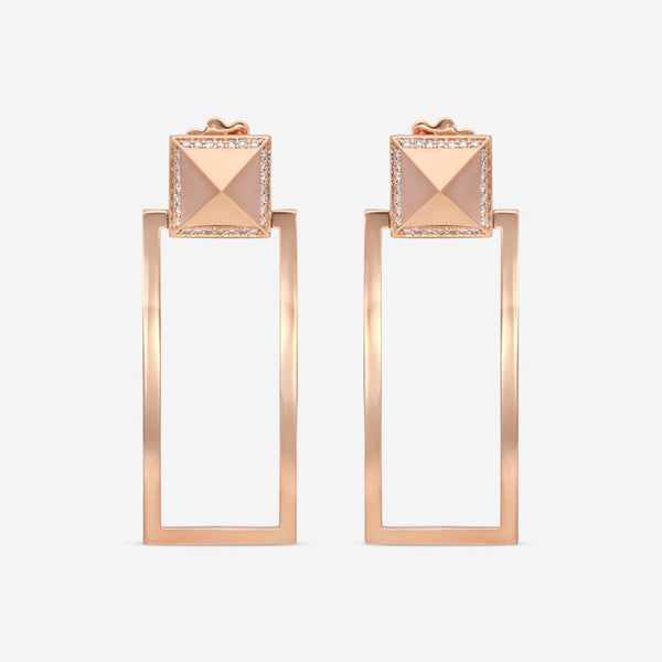 Roberto Coin Obelisco 18K Rose Gold Diamond Drop Earrings 8882497AXERX - THE SOLIST - Roberto Coin