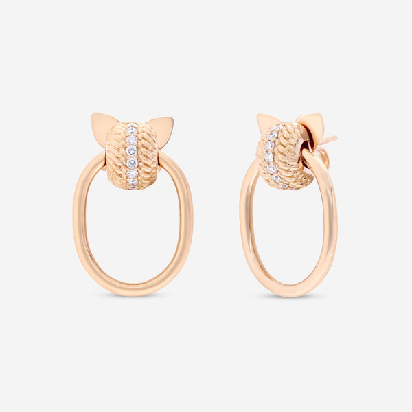 Roberto Coin Opera 18K Rose Gold Diamond Earrings 7772806AXERX - THE SOLIST - Roberto Coin