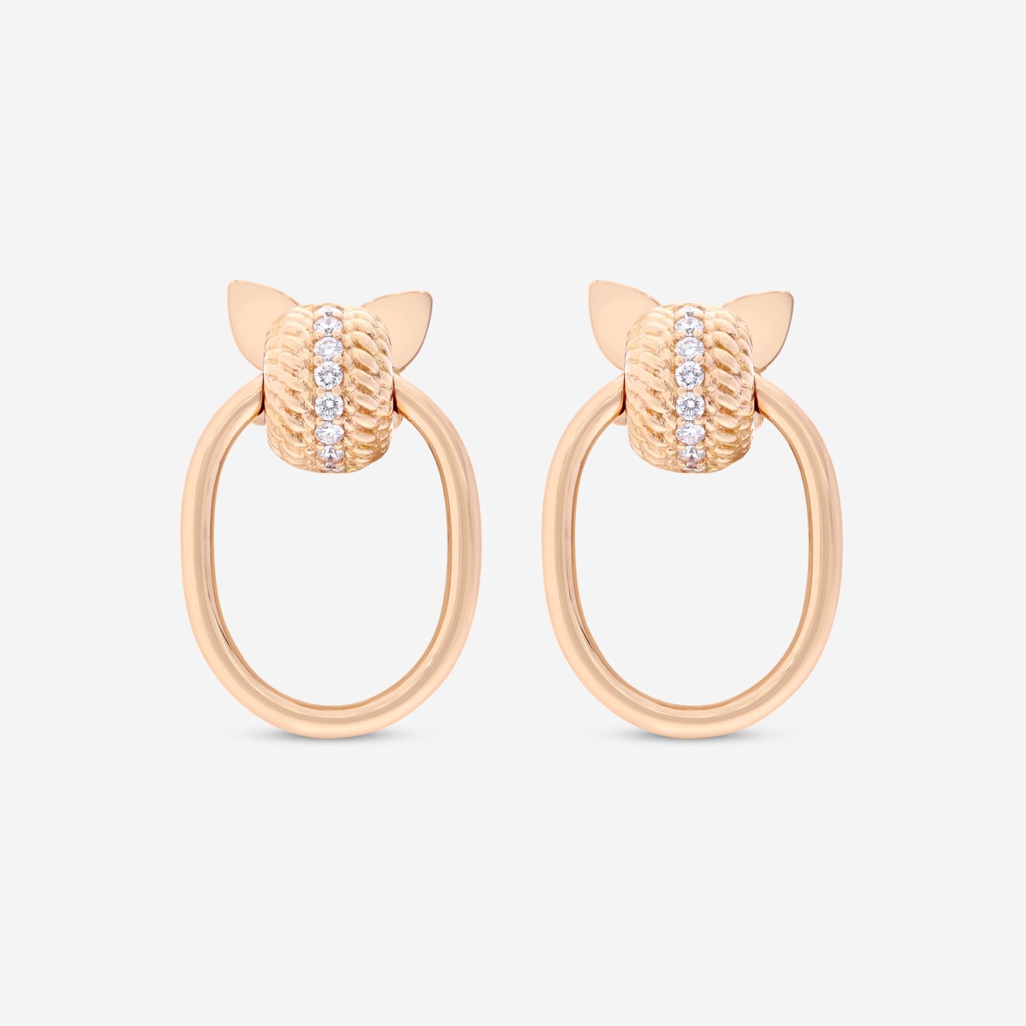 Roberto Coin Opera 18K Rose Gold Diamond Earrings 7772806AXERX - THE SOLIST - Roberto Coin