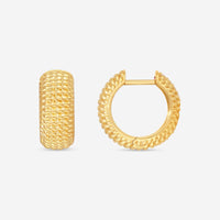 Roberto Coin Opera 18K Yellow Gold and Diamond Hoop Earrings 7772779AYERX - THE SOLIST - Roberto Coin