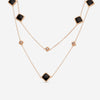 Roberto Coin Palazzo Ducale 18K Rose Gold Black Jade & Diamond Station Necklace 35" 7773016AX35X - THE SOLIST - Roberto Coin