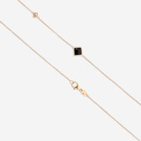 Roberto Coin Palazzo Ducale 18K Rose Gold Black Jade & Diamond Station Necklace 35" 7773016AX35X - THE SOLIST - Roberto Coin