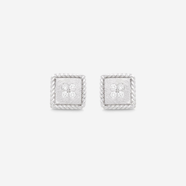 Roberto Coin Palazzo Ducale 18K White Gold Diamond Stud Earrings 7772792AWERX - THE SOLIST - Roberto Coin