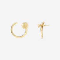 Roberto Coin Palazzo Ducale 18K Yellow Gold Diamond Accent Circle Earrings 7773131AYERX - THE SOLIST - Roberto Coin