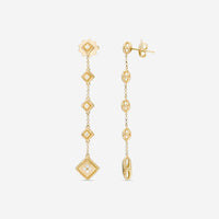 Roberto Coin Palazzo Ducale 18K Yellow Gold Diamond Drop Earrings 7772793AYERX - THE SOLIST - Roberto Coin