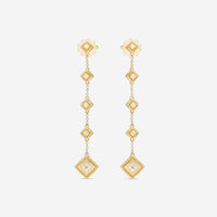 Roberto Coin Palazzo Ducale 18K Yellow Gold Diamond Drop Earrings 7772793AYERX - THE SOLIST - Roberto Coin