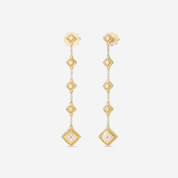 Roberto Coin Palazzo Ducale 18K Yellow Gold Diamond Drop Earrings 7772793AYERX - THE SOLIST - Roberto Coin