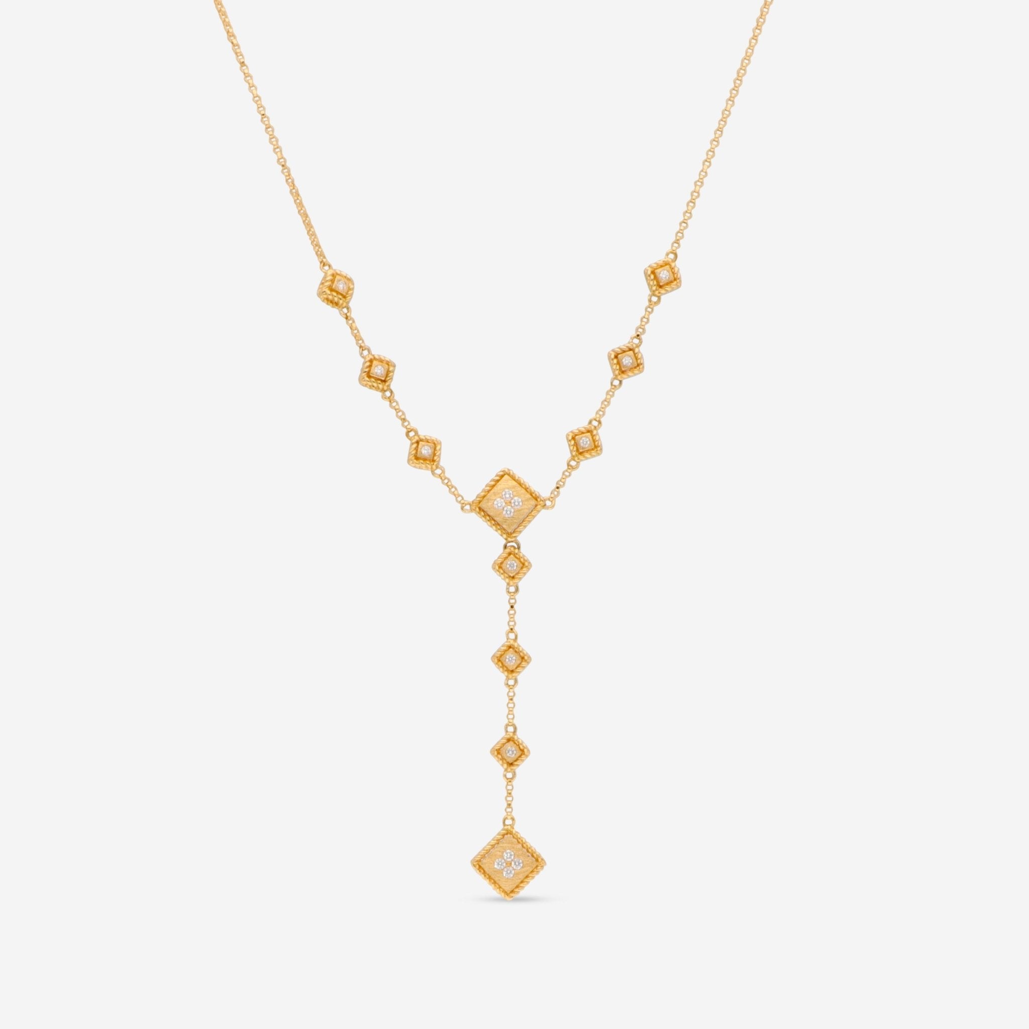 Roberto Coin Palazzo Ducale 18K Yellow Gold Diamond Lariat Necklace 7772924AY15X - THE SOLIST - Roberto Coin