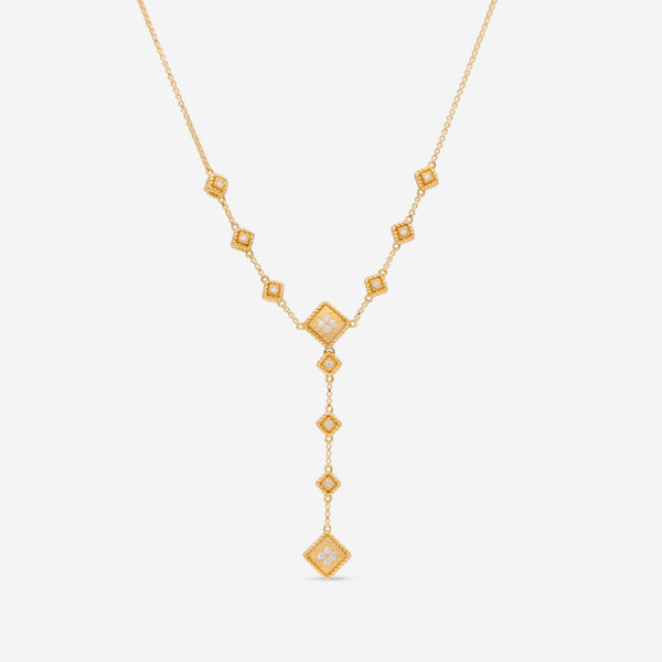 Roberto Coin Palazzo Ducale 18K Yellow Gold Diamond Lariat Necklace 7772924AY15X - THE SOLIST - Roberto Coin