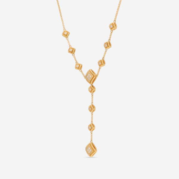 Roberto Coin Palazzo Ducale 18K Yellow Gold Diamond Lariat Necklace 7772924AY15X - THE SOLIST - Roberto Coin