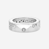 Roberto Coin Pois Moi Luna 18K White Gold Diamond Band Ring Sz. 6.5 8882509AW70X