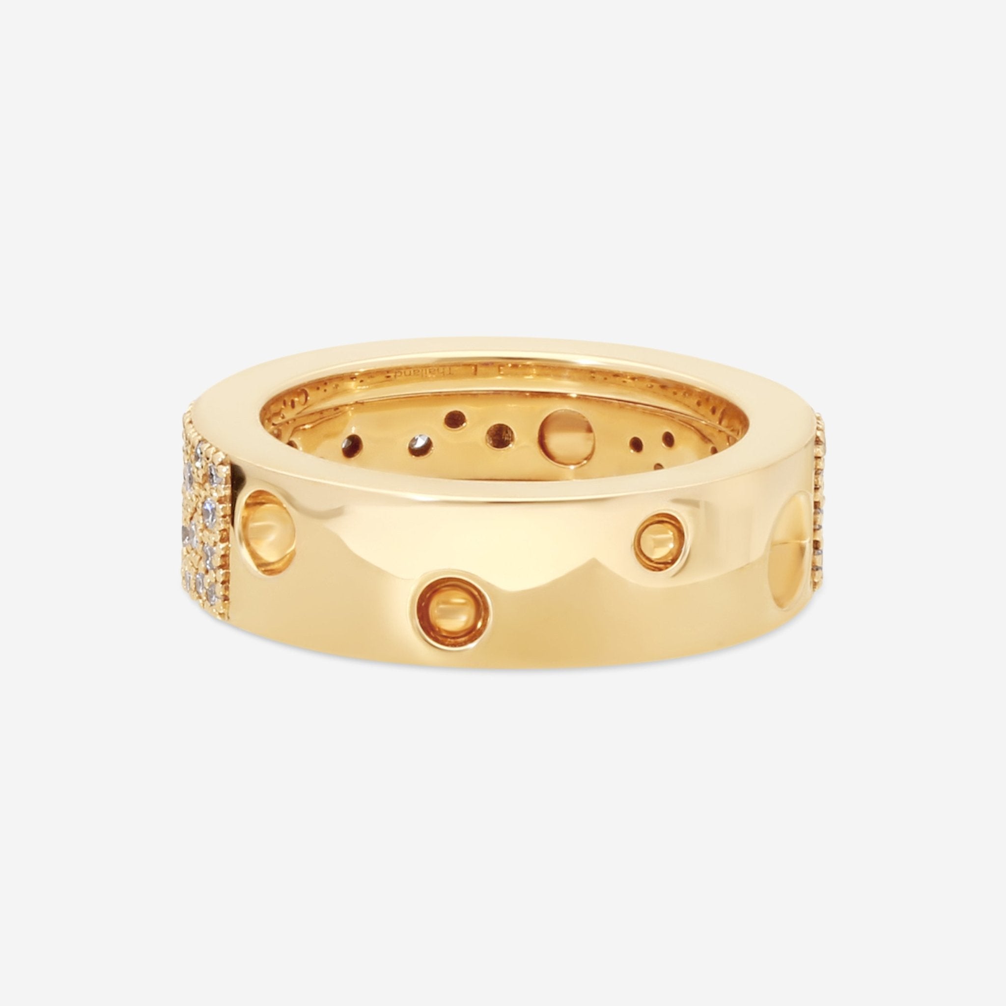 Roberto Coin Pois Moi Luna 18K Yellow Gold Diamond Band Ring Sz. 6.5 8882509AJ65X - THE SOLIST - Roberto Coin