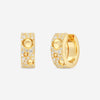 Roberto Coin Pois Moi Luna 18K Yellow Gold Diamond Hoop Earrings 8882509AYERX - THE SOLIST - Roberto Coin