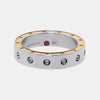 Roberto Coin Pois Moi Stainless Steel and 18k Rose Gold Band Ring Sz. 10 7771526ASH10R