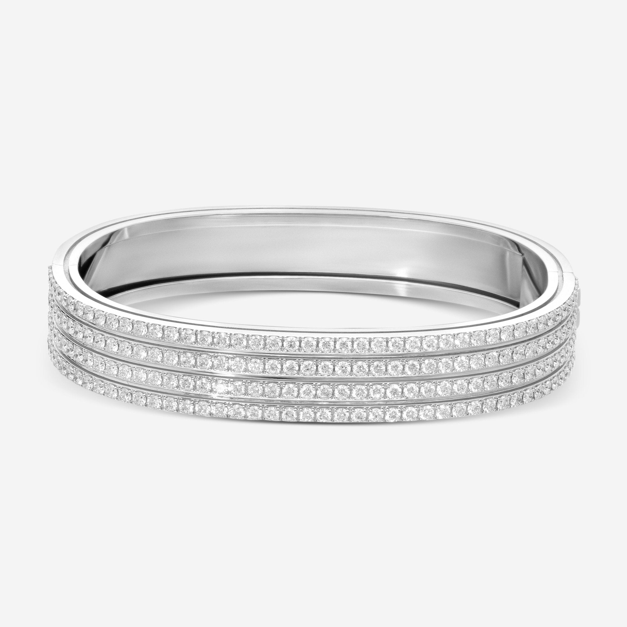 Roberto Coin Portofino 18K White Gold Diamond Bangle Bracelet 7771911AWBAX - THE SOLIST - Roberto Coin