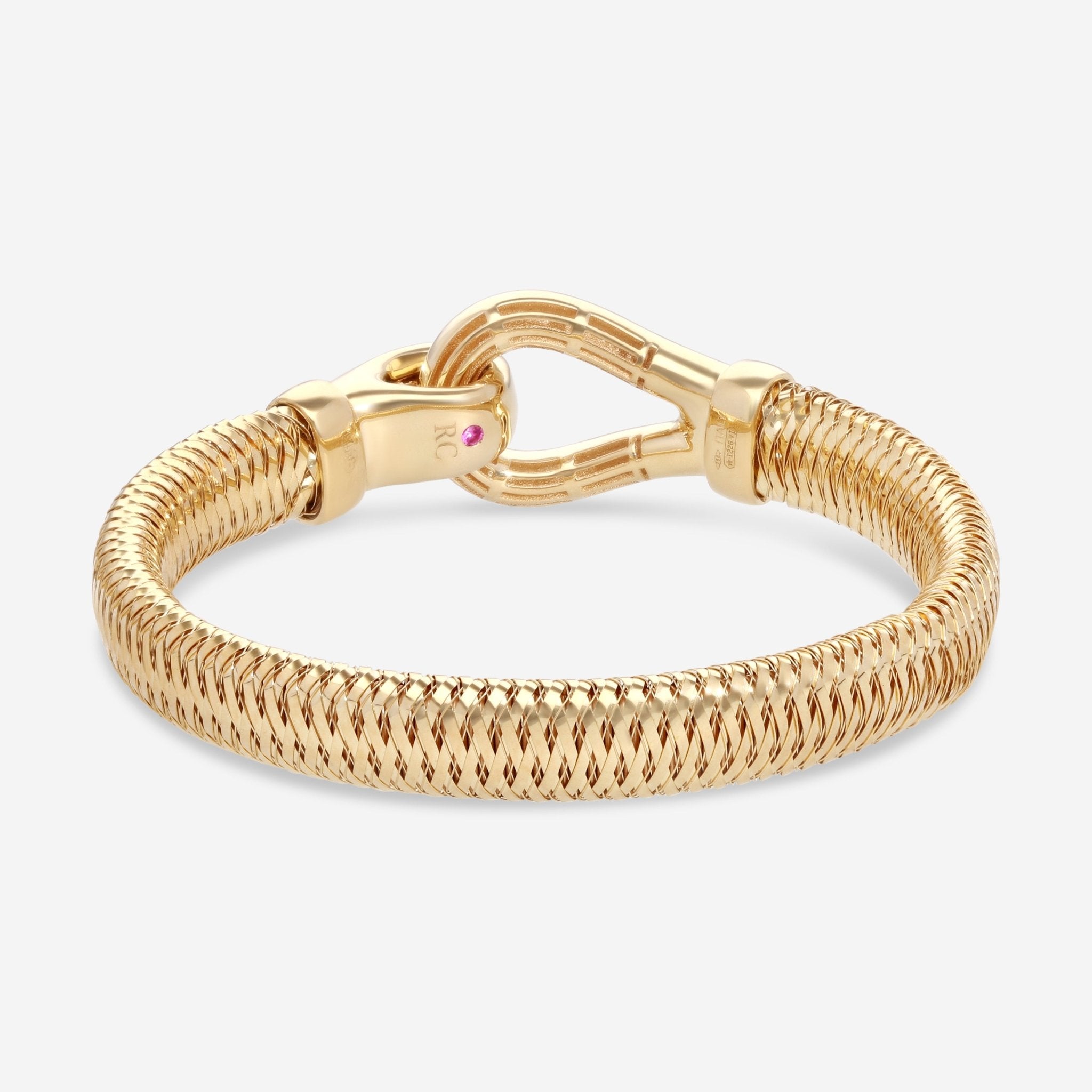 Roberto Coin Primavera 18K Yellow Gold Bangle Bracelet 5573804AYBA0 - THE SOLIST - Roberto Coin