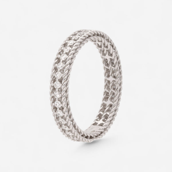 Roberto Coin Princess 18K White Gold and Diamond Ring Sz. 6.5 7771359AW65X