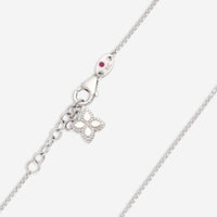 Roberto Coin Princess Flower 18K White Gold Diamond & Sapphire Lariat Necklace 7772047AWCHS - THE SOLIST - Roberto Coin