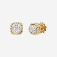 Roberto Coin Ramon Barocco 18K Yellow & White and Diamond Earrings 8882313AJERX - THE SOLIST - Roberto Coin