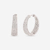 Roberto Coin Scalare 18K White Gold and Diamond Hoop Earrings 8881416AWERX - THE SOLIST - Roberto Coin