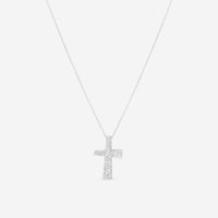 Roberto Coin Scalare 18K White Gold Diamond Cross Pendant Necklace 8881383AW18X - THE SOLIST - Roberto Coin