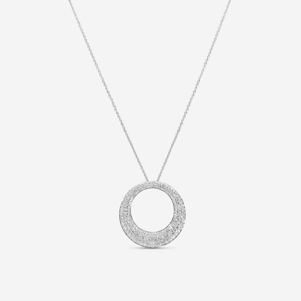 Roberto Coin Scalare 18K White Gold Diamond Pendant Necklace 8881401AW18X - THE SOLIST - Roberto Coin