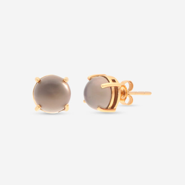 Roberto Coin Shanghai 18K Yellow Gold Smoky Quartz Stud Earrings 8881215AYERS - THE SOLIST - Roberto Coin