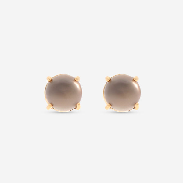 Roberto Coin Shanghai 18K Yellow Gold Smoky Quartz Stud Earrings 8881215AYERS - THE SOLIST - Roberto Coin