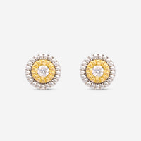 Roberto Coin Siena 18K Yellow & White Gold Diamond Large Dot Stud Earrings 111477AVERX0 - THE SOLIST - Roberto Coin
