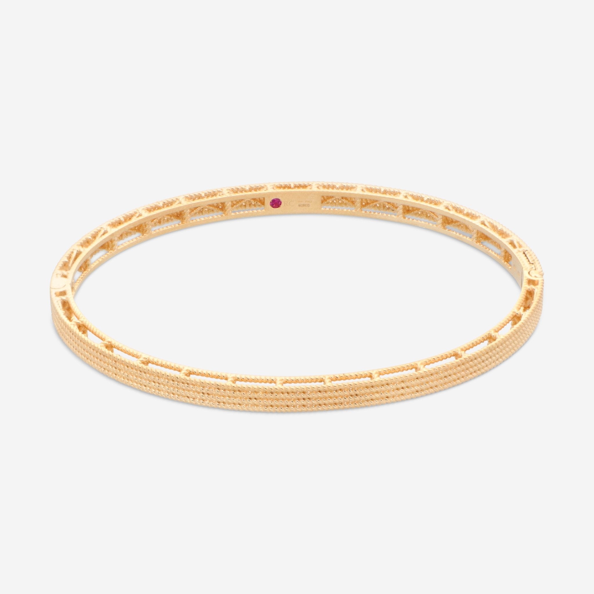 Roberto Coin Symphony Barocco 18K Yellow Gold Bangle Bracelet 7771361AYBA0 - THE SOLIST - Roberto Coin