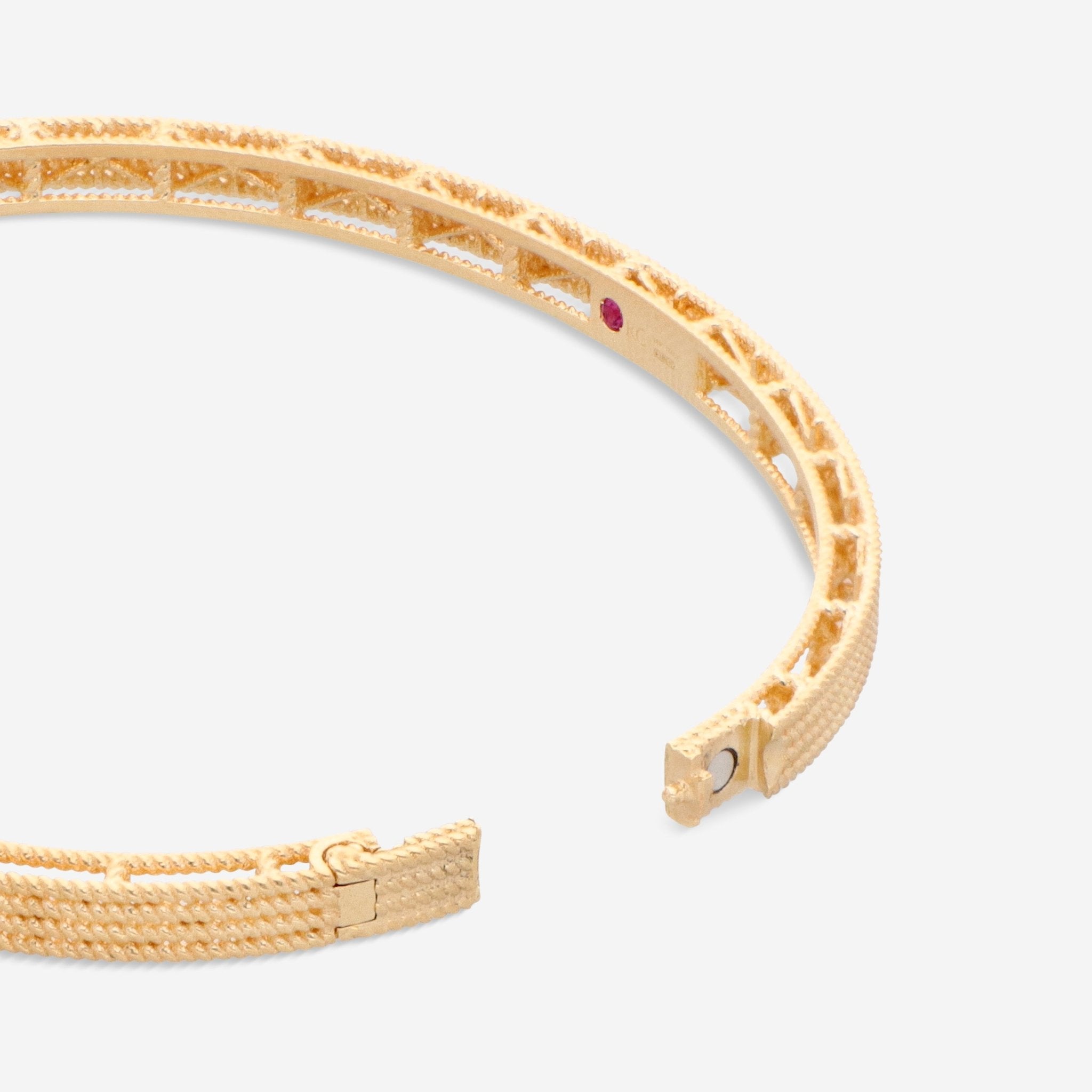 Roberto Coin Symphony Barocco 18K Yellow Gold Bangle Bracelet 7771361AYBA0 - THE SOLIST - Roberto Coin