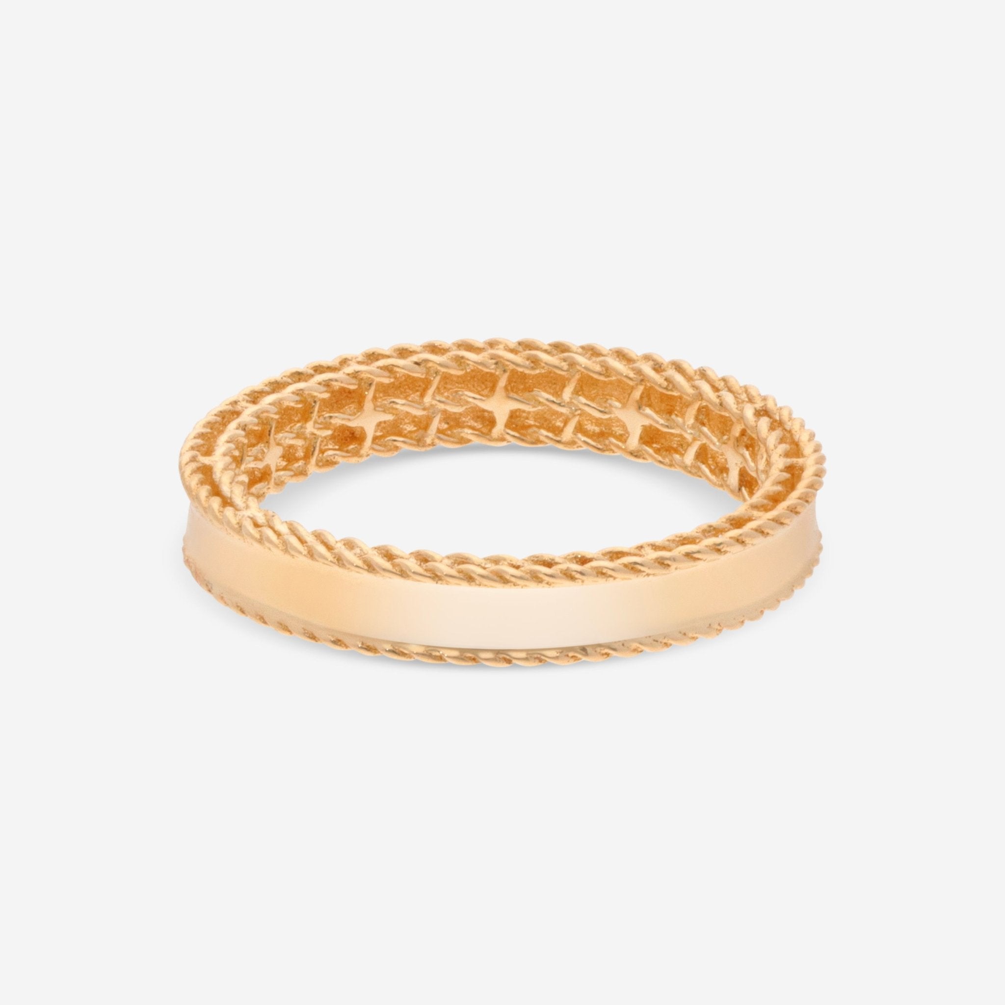 Roberto Coin Symphony Princess 18K Yellow Gold Band Ring Sz. 6.5 7771360AY650 - THE SOLIST - Roberto Coin